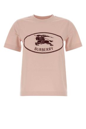 Burberry Pink Graphic Crew Neck T-Shirt