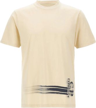 C.P. Company Short-Sleeve Cotton Jersey T-Shirt with Hand-Painted Logo