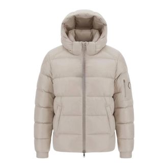 Herno Gewatteerde donsjas met capuchon - Heren - Jassen - Beige - Maat: 2XL Polyamide