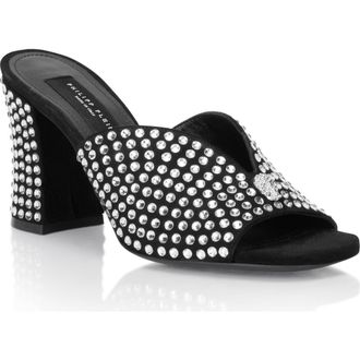 Philipp Plein Suede Platform Sandals Strass Women in Black at Nordstrom, Size 40