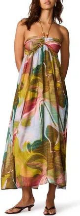 Steve Madden Yazmina Print Halter Maxi Dress in Marble at Nordstrom, Size X-Large