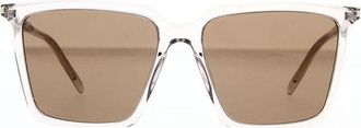 Saint Laurent SL474001 Square Full Rim Sunglasses - Beige
