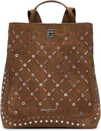 Desigual Medium Faux Leather Backpack in Camel at Nordstrom
