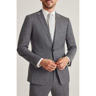 Bonobos Jetsetter Slim Fit Stretch Wool Suit Jacket in Slim Grey at Nordstrom, Size 44Regular