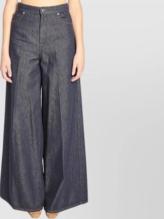 Max Mara wide-leg denim trousers with five pockets