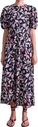 Apiece Apart Bettina Maxi Dress In Garden Floral Midnight