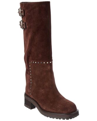 Jimmy Choo London Brooklyn 90 Suede Long Boot
