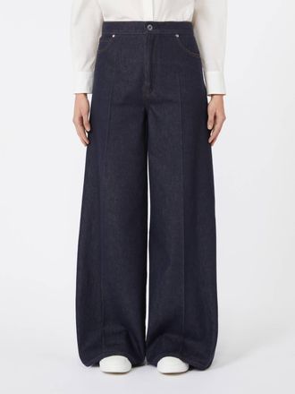 Max Mara Carmine Wide-Leg Jeans In Navy Dark