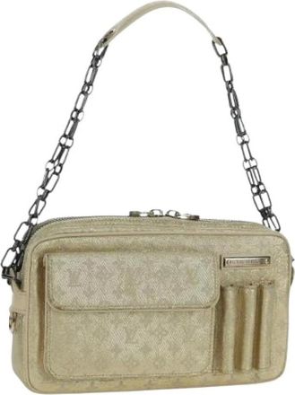 Louis Vuitton Pre-owned Shoulder Bags, female, Yellow, Size: ONE SIZE Pre-owned Vintage Monogram Canvas Shoulder Bag