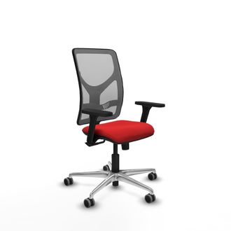 Piqueras y Crespo Silla De Oficina Piqueras Y Crespo Motilla Gris Cuero Sint&eacute;tico Rojo