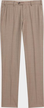 Giorgio Armani Mens Wool Sharkskin Flat Front Trousers