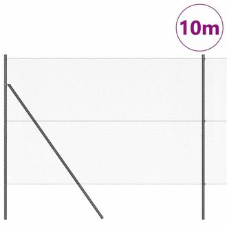 Berkfield Home Hexagon Fence Grey 1.6x10 m Steel