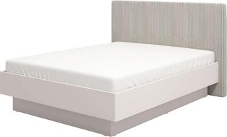 Inosign Bettgestell »Lucca Bett, mit gepolstertem Kopfteil, bezogen mit weichem Cordstoff« in eleganten und modernen Cashmere Farbe