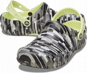 OEM Zueco Gr&aacute;fico Crocs Bistro 204044 M6 I Eu 3839 I W8 Black Lime