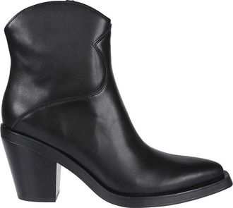 Ash Texaanse Enkellaarzen - Dames - Cowboylaarzen - Zwart - 40 EU - Leer - Schoenen
