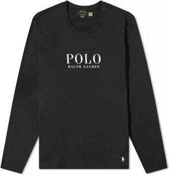 Ralph Lauren Tops, Heren, Zwart, M, Katoen, Logo T-Shirt