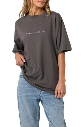 O'Neill Linear Scape Graphic Oversized T-Shirt in Washed Black at Nordstrom, Size Xx-Large
