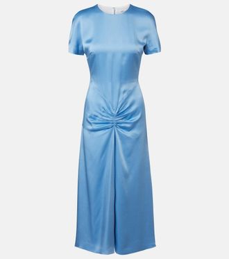 Victoria Beckham Gathered satin midi dress