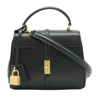 Celine Pre-owned Mini 16 Borsa in Pelle Nera Oro - - Pre-owned - Donna - Nero - ONE SIZE