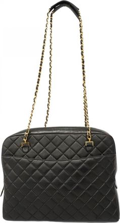 Chanel Black Leather Tote Bag (Pre-Owned)