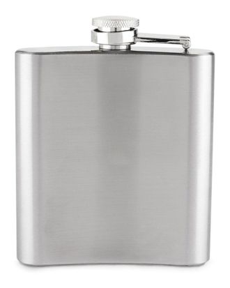 True Brands 6Oz Stainless Steel Flask With Funnel