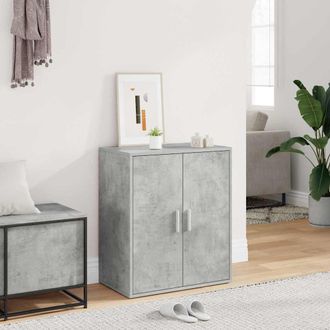 vidaXL Vidaxl - Mueble Zapatero Madera De Ingenier&iacute;a Gris Hormig&oacute;n 60x35x70 Cm