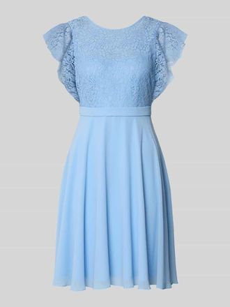 Jake*s Knielanges Cocktailkleid mit Rundhalsausschnitt in Sky, Gr&ouml;&szlig;e 32