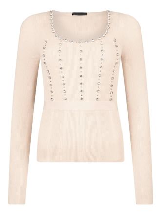 Liu Jo Sweater met ronde hals - Beige