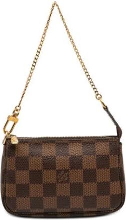 Louis Vuitton Pre-owned Mini Pochette Accessoires - Dames - Vintage Mini Tas - Bruin - ONE Size - Vintage