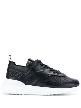 Tod's panelled lace-up sneakers - Black