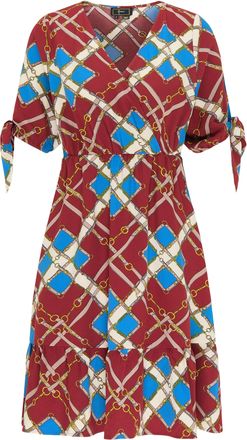 Faina Zomerjurk Dames Rood Veelkleurig