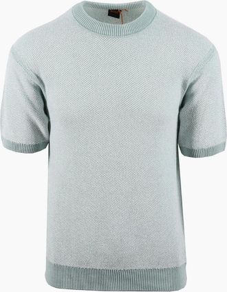 HUGO BOSS Mens Boss Orange KANTONIO KNITTED T-SHIRT TURQUOISE - Blue/Green - Size: 46