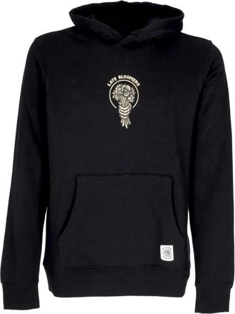 Element Zwarte hoodie met boeketprint - Heren - Hoodies - Zwart - XL - Katoen - Hoodies & sweatvesten