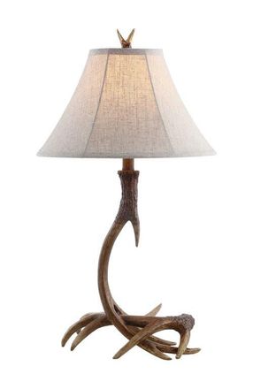 Jonathan Y Designs Antler 27.5 Rustic Resin LED Table Lamp in Brown at Nordstrom