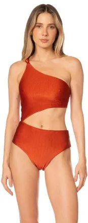 Kibys Sunset Bazaar Hannah Trikini One Piece in Terracota Rusty Copper at Nordstrom, Size Medium