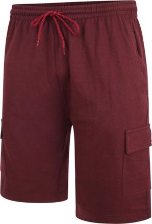 KAM Mens Cargo Combat Big & Tall Shorts Drawstring Stylish Pockets Half Pants Summer, Burgundy Colour, UK Size 8XL