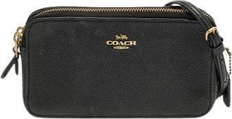 Coach Pre-owned Cross Body Bags, female, Black, Size: ONE SIZE Pre-owned Leather Shoulder Bag
