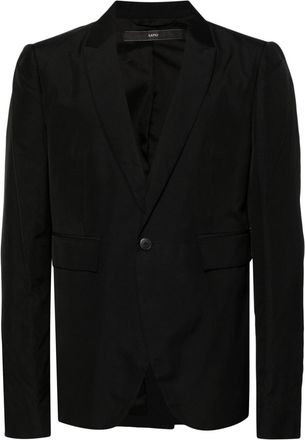 SAPIO single-breasted jacquard blazer - men - Cupro/Cupro - 52 - Black