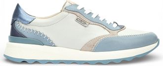 Pikolinos Womens Denim Blue Leather Lace Up Sneaker Trainers Shoes - Arrecife - Size EU 37