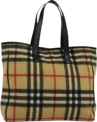 Burberry Pre-owned Tote Bags, female, Beige, Size: ONE SIZE Pre-owned Vintage Tote Bag