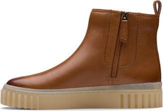 Clarks Womens Mayhill Top Chelsea Boot, Tan Leather, 4 UK