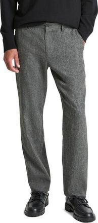 Vince Owen Athletic Fit Flat Front M&eacute;lange Dress Pants in Medium Heather Grey at Nordstrom, Size 29