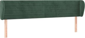 vidaXL Cabecero De Terciopelo Verde Oscuro 183x23x78/88 Cm Vidaxl