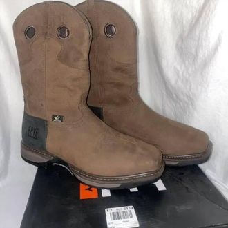Frye Mens Western Internal Met Work Boots In Brown Black