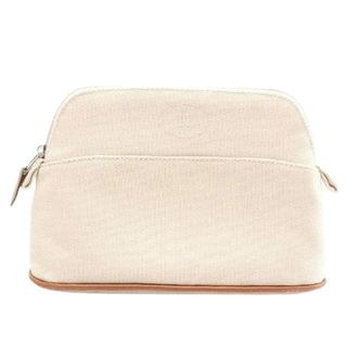 Herm&egrave;s Pre-owned Clutches, female, Beige, Size: ONE SIZE Pre-owned Bolide Pouch 20 Canvas Leather