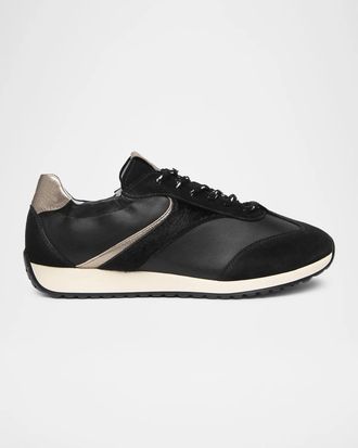 Nero Giardini Mixed Leather Low-Top Sneakers