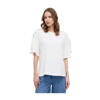 Pinko Pinko - T-shirt - Dames - Tops - Wit - Maat: XS Katoen