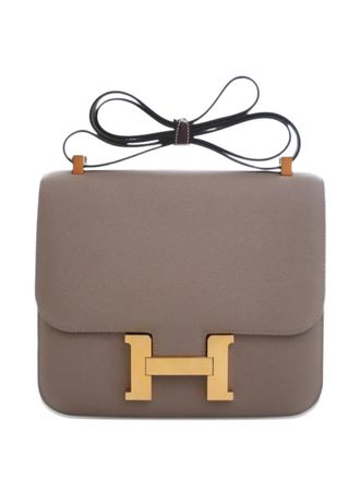 Herm&egrave;s 2016 Epsom Constance 24 crossbodytas - Bruin