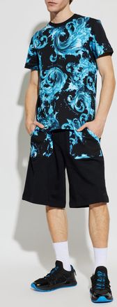 Versace Jeans Couture T-shirt With barocco Print, Mens, Blue