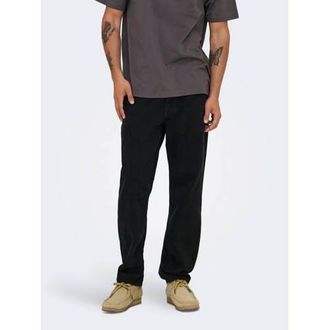 Only & Sons ONSEDGE straight leg jeans washed black